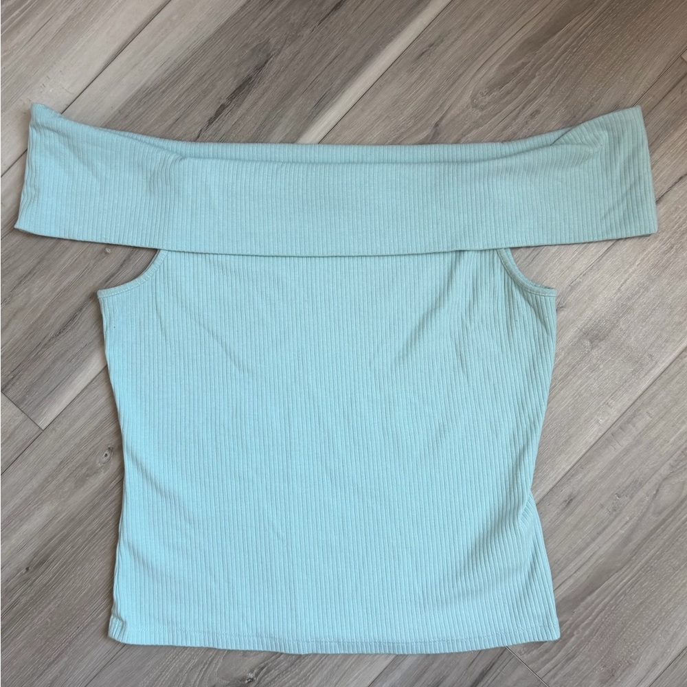 Old Navy Ribbed Top in Soft Blue